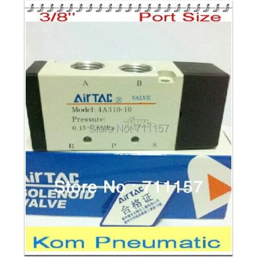 Air Valve 5 Way Pneumatic Air Control Solenoid Valve Inlet Outlet 3/8" BSP Free Shipping