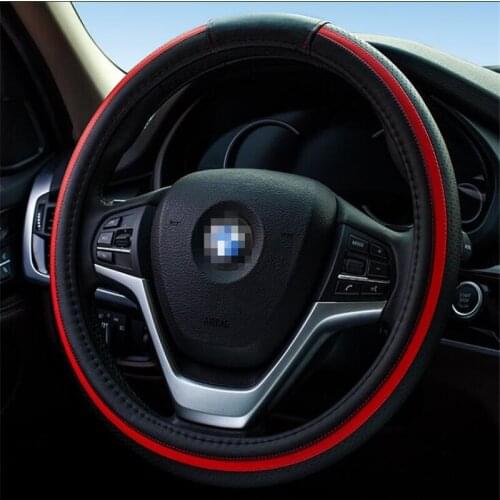 High Quality Fashion Laser drilling Micro Fiber Leather universal car steering wheel cover