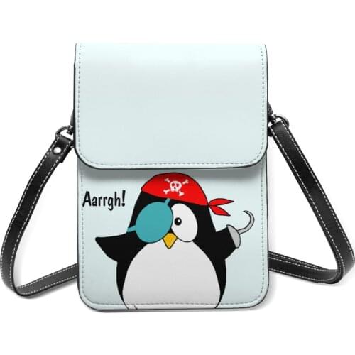 Cartoon Shoulder Bag Woman Fashion Mobile Phone Bag Retro Leather School Bags