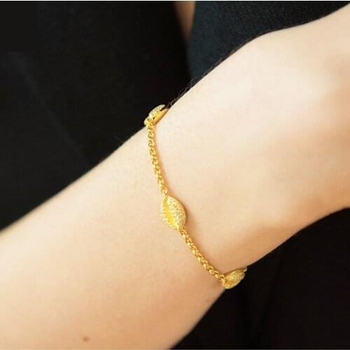 High Quality Micro CZ Crystals Gold Shell Bracelet Exquisite Adjustable Buckle Charms Chain Bracelets for Women Birthday Gift