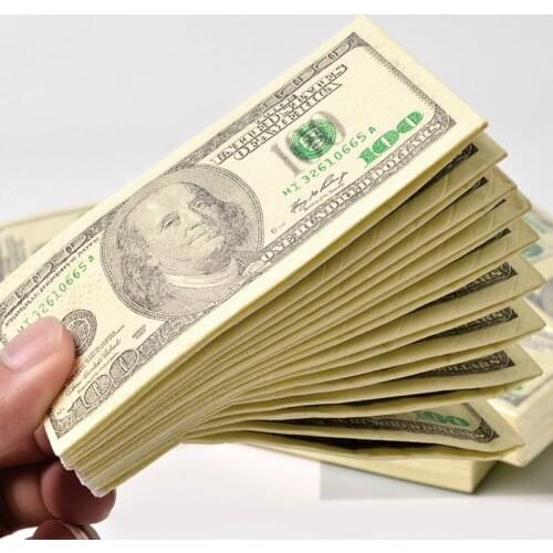 10 Sheets/Pack Funny Dollar Pattern Tissue Paper Disposable Towel Pure Wood Portable Money Napkin Handkerchief Party C1FF
