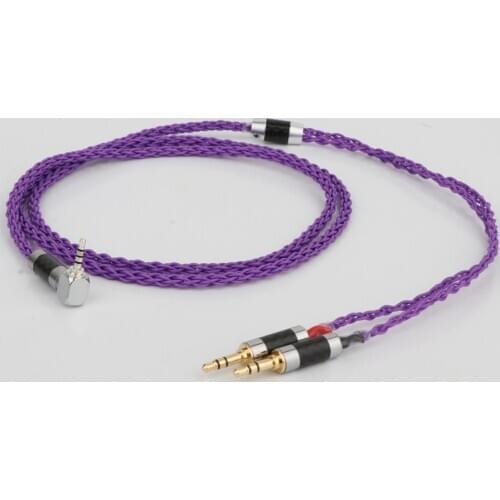 2.5mm Right angled Balanced Male to Dual 3.5mm Male Compatible with Hifiman HE400S, HE-400I, HE-400i （Dual 2.5mm Version, HE560)