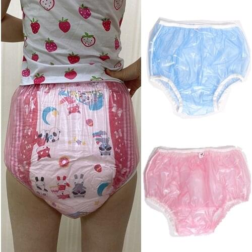 2PCS abdl adult baby Diapers pvc pink and blue reusable panties Baby dodot diaper ddlg pantie little space diapers panties 5 XL
