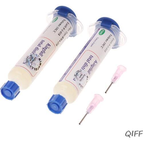 2 Pcs 10CC RMA-218 BGA Reballing No-Clean Repair Solder Flux Paste With Needles Mar28