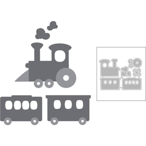 2020 New Cartoon Train Chimney Car and Smoke Cloud Metal Cutting Dies For DIY Greeting Card Album Scrapbooking Making No Stamps
