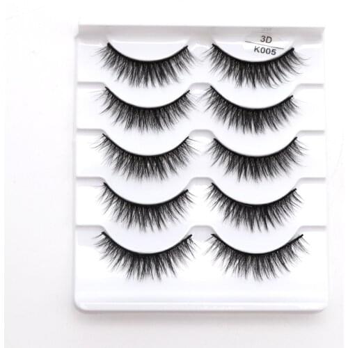 5 Pairs Lashes Mink Lashes Faux Eyelashes Mink False Eyelashes Dramatic Volume Lashes Eyelash Extension False Eyelashes