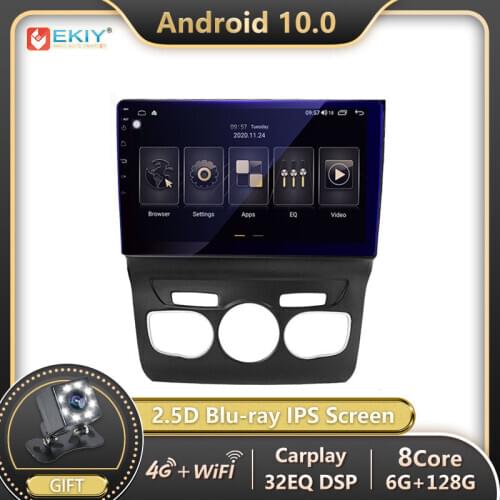 EKIY DSP 6G 128G Android 10 For Citroen C4 2 B7 2013-2016 Car Radio Multimedia Player GPS Navigation Stereo BT Tape Recorder DVD