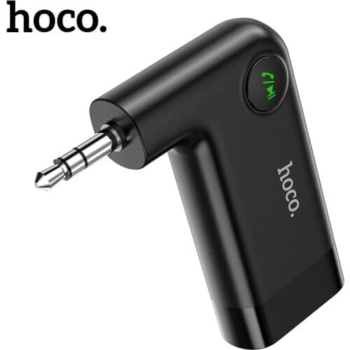 Hoco 3.5mm Wireless Car Bluetooth 5.0 Receiver AUX Jack Audio Wireless Handsfree Speaker Bluetooth Car Stereo Car BT Adapter