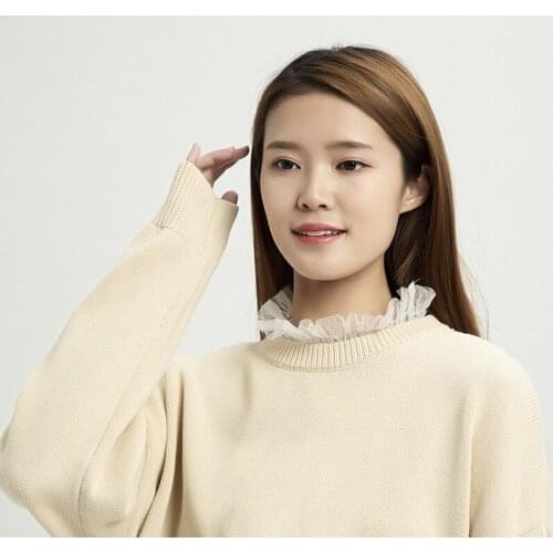 White Transparent Fake Collar for Women Shirt Blouse Detachable Stand False Collar Blouse Top Sweater Clothes Shirt Accessories