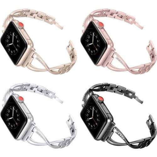 2021 bracelet For Apple Watch band 44 mm 40mm iWatch band 42mm/38mm silm Stainless steel Sports loop for iwatch series 4 3 5 6 2