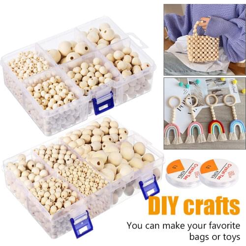 NEW 6/8/10/12/14/16/18/20/25mm Natural Color Wood Beads Loose Spacer Beads Set for Jewelry Making DIY Handwork Accessories
