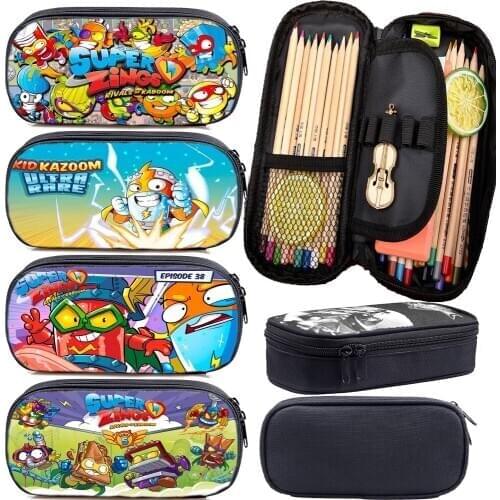 2020 Students Super Zings Print Pencil Case Teens Stationery Bag Boys Girls Pencil Holder Kids Superzings Pen Bag Child Gift