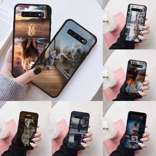 Cat tiger dog lion Phone Case For Samsung S6 S7 edge S8 S9 S10 e plus A10 A50 A70 note8 J7 2017