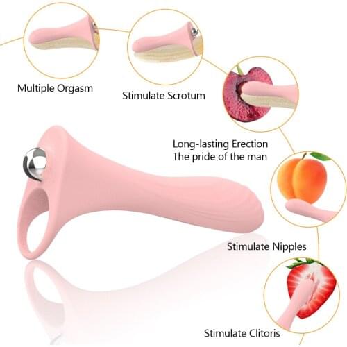 Strap On Double Penetration Penis Extender Vibrator Long-lasting Erection Delay Ejaculation G-Spot Stimulation Sex Toys For Men