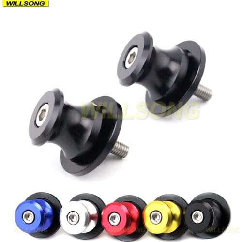 Swingarm Spools Crash Slider Chain Adjuster Stand Screw For Triumph DAYTONA Street Triple 675 Motorcycle Accessories Support 6mm