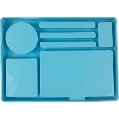 Jewelry Storage Container Plate Epoxy Resin Mold Makeup Tray Silicone Mould DIY Crafts Casting Tool