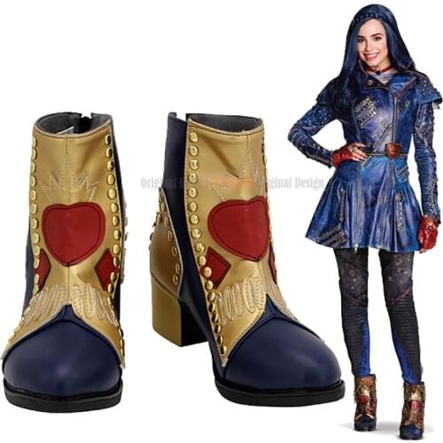 Descendants Evie Cosplay Boots Custom Made Leather Shoes