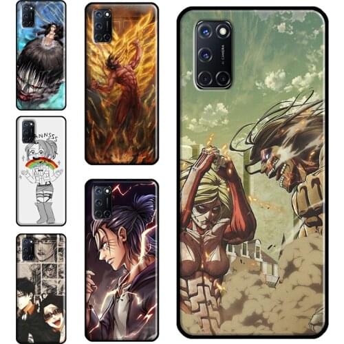 Anime Attack on Titan Cool Case For OPPO A91 A93 A83 A15 A31 A53 A9 A5 2020 F5 Find X3 Pro A52 A72 A3S A5S Cover Capa