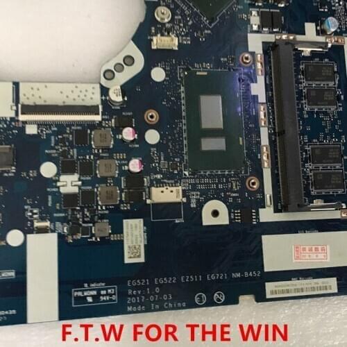 EG521EG522EZ511EG721 UMA Motherboard w/ i7-8550U & 4G RAM - 5B20Q13060 for Lenovo IdeaPad 320-15IKB Touch NM-B451