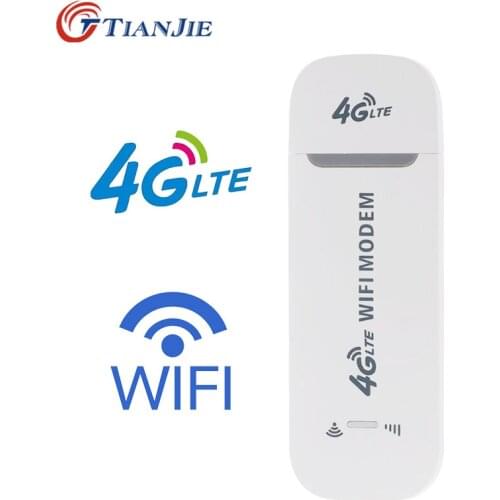 TIANJIE 4G WiFi Modem USB dongle 3G 4G router Unlocked Pocket Network Hot spot WiFi Routers Wireless Modem with SIM Card Slot