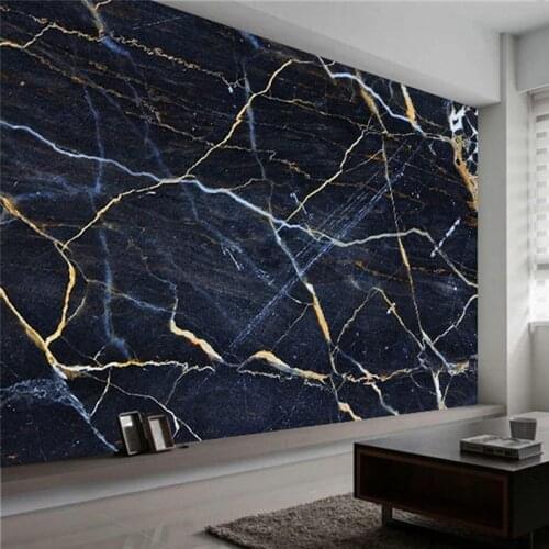 Custom Mural Wallpaper Modern 3D Black Marble Texture Wall Painting Living Room TV Sofa Background Wall Decor Papel De Parede 3D