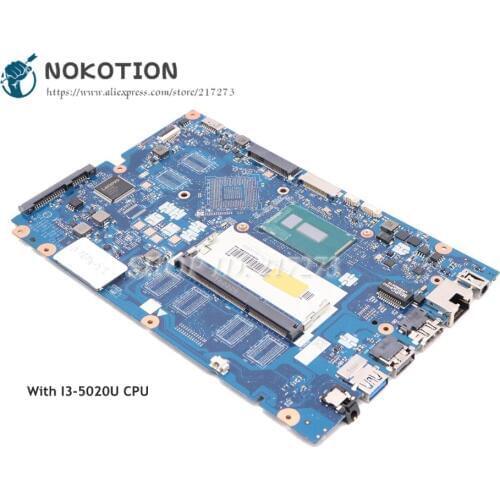 NOKOTION For Lenovo Ideapad 100-15IBD Laptop Motherboard DDR3 SR27G SR240 I3-5020U CPU 5B20K40900 NM-A681