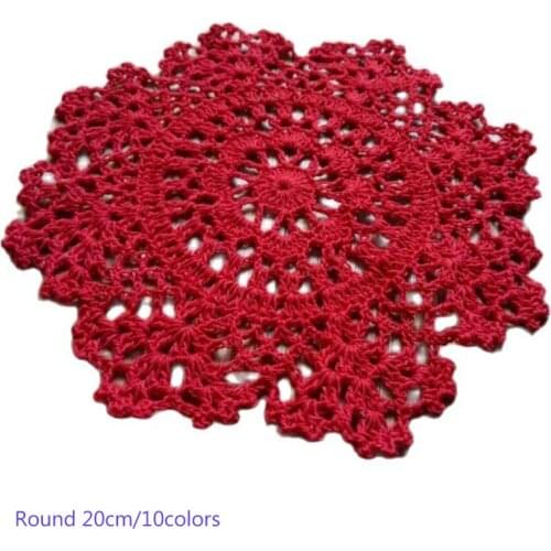 NEW cotton round placemat cup coaster mug kitchen Christmas dining table place mat cloth lace Crochet tea coffee doily drink pad