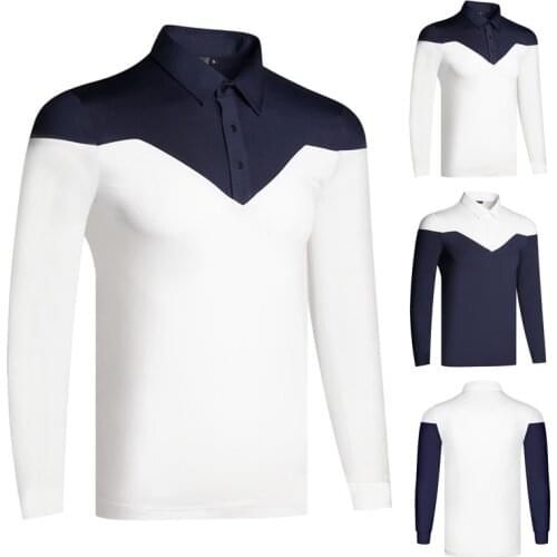 Fall 2020 new long sleeve outdoor sports polo shirt fast drying breathable non ironing sunscreen T-shirt golf clothes