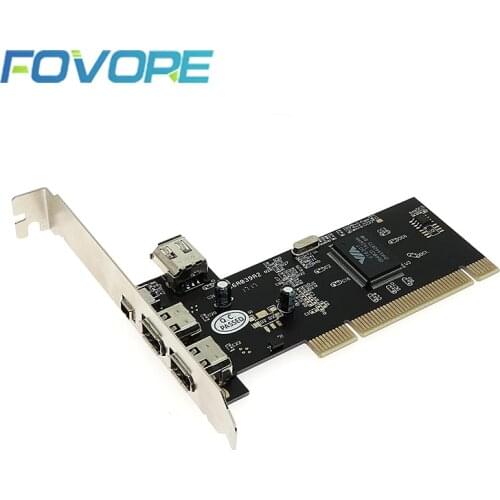 PCI 4 Ports Firewire IEEE 1394 1394A 4/6 Pin Controller Card Adapter Controller Video Capture Card Adapter for HDD MP3 PDA