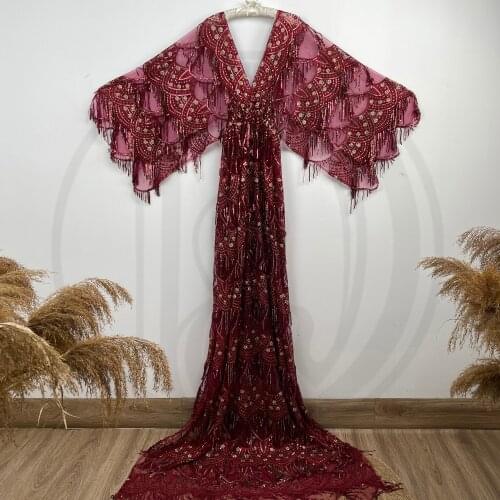 Vintage Boho Sequent Fan Style Maternity Cothing Pregnant Gown Lace Robe Couture Woman Photography Costume Baby Shower Dress