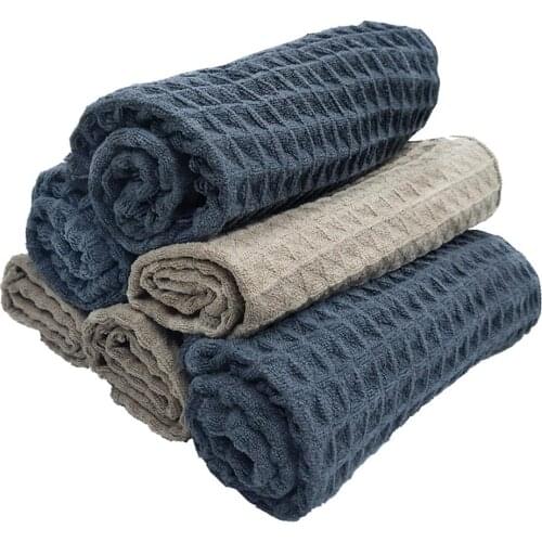 40*40 Grid Design Car Wash Towel Microfiber Cleaning Towel Cleaning Cloth for Car Washing Waxing Polishing Kitchen Dishclothes