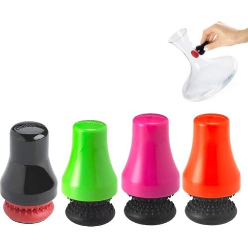 1pc Silicone Magnetic Cleaning Brush Industrial Cleaner Glass Spot Bottle Rubber Long Scrubber Corner Black/Green/Red/Rose Red
