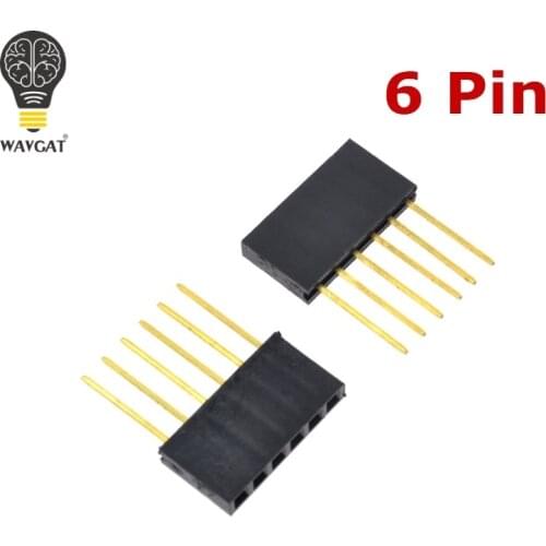 Special Female Header Connector PC104 Long Female Header Connector 2.54 Spacing 1*6/6P Pin 11MM 50pcs/lot