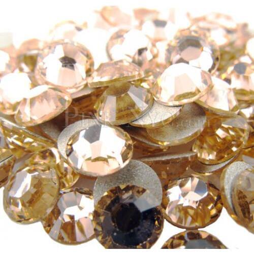 Light Peach 3D Nail Art Decorations ss3 ss4 ss5 ss6 ss8 ss10 ss12 ss16 ss20 ss30 ss34 Crystal Non HotFix Rhinestones