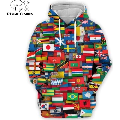 Flags of all countries of the world 3D Printed Men Hoodie Harajuku Fashion Sweatshirt Unisex Casual Pullover sudadera hombre