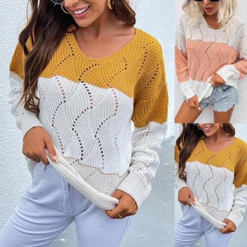 Knitwear Stylish O Neck Long Sleeve Knitted Pullover Top Pullover Winter Sweater All Match for Office