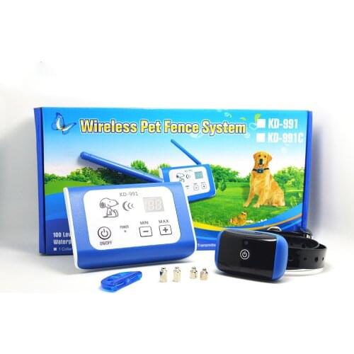 Waterproof and rechargeable electric pet fence system KD-991 is reliable and safe for pet training collar with remote