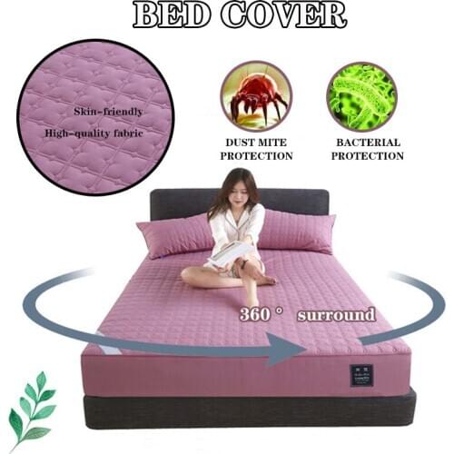1PCSCotton Bed Cover Hygiene and Anti-MitePET Inner Village Material Soft Breathable Detachable Design Washable Durable