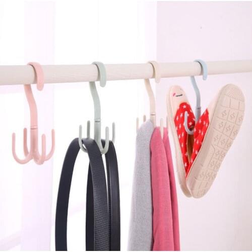 1pcs 360 Degree Rotation Shoes Belt Scarf Hanging Rack Handbag Bag Holder Space Saving Hanger Cabinets Clothes Rack