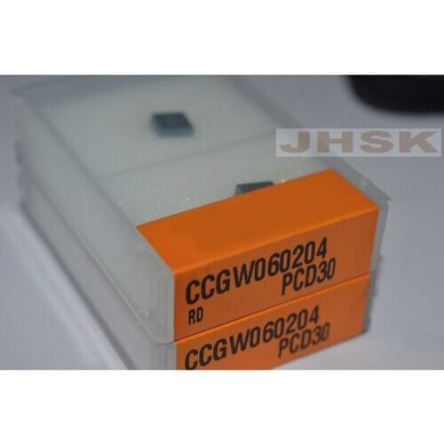 2pcs CCGW060204 PCD30 Used for Aluminum Polycrystalline diamond tools (PCD) cnc