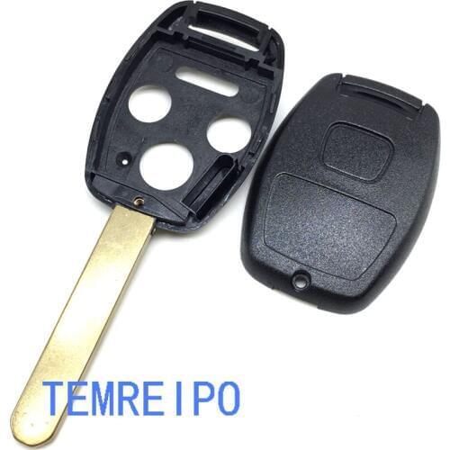 20pcs/lot Replacement Uncut Key Blank with chip groove place For Honda 3+1 Button Remote Key Cover Case No Chip Fobs
