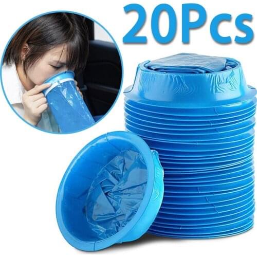 20 Pcs School Hotel Travel Disposable Hospital Car Airplane Nausea Sickness Emergency Emesis Bag Motion Pregnancy Vomit Cleaning