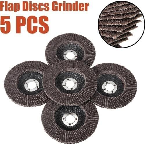 5PCS 100mm 80 Grit Abrasive Polishing Grinding Wheel Quick Change Sanding Flap Disc for Angle Wheel Orbital Sander Pad Tool