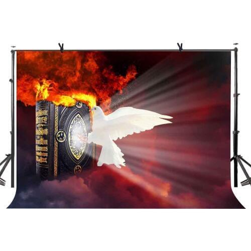 7x5ft Peace Dove Backdrop Burning Contract Destroying Peace Theme Photography Background and Studio Photography Backdrop Props
