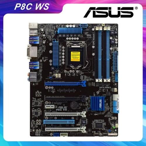 P8C WS For Asus Intel C216 LGA 1155 motherboard DDR3 Core i7 i5 i3/E3-1200 CPU Original Used Motherboard 1155 4×PCI-E X16 slots