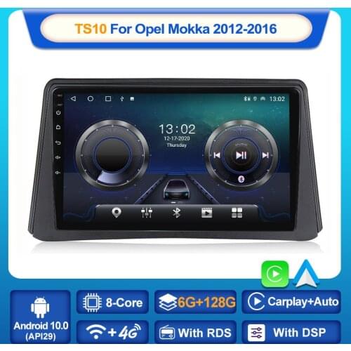 MEKEDE TS10 6+128GB Android 10.0 CarPlay Car Radio Multimedia Video Player Auto Stereo GPS For Opel Mokka 2012 - 2016 2 din dvd