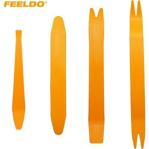 FEELDO 1Set Car Anti-scratch Audio Stereo Removal Pry Installation Tool Kit 4pcs Inside #2177