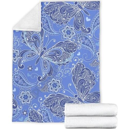 Purple Butterfly Decor Feece blanket 3D Printed Blanket Adults/kids Sherpa Blanket On Bed Home Textiles Home Accessories