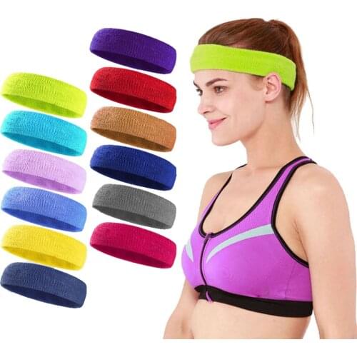 Fitness Running Cycling Yoga Sweatband Sweat Headband Men Women Elastic Breathable Yoga Hair Bands Head Sweat Bands