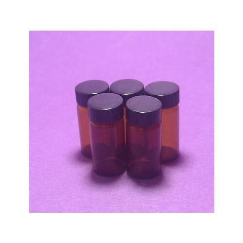 15ML Amber Reagent Bottle,Sample,Penicillin Vials,With PP Screw Lid,5PCS/LOT